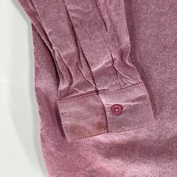 Blair Top Women Size M Pink Button Up Embroidered Floral 100% Cotton STAINS - Picture 4 of 7